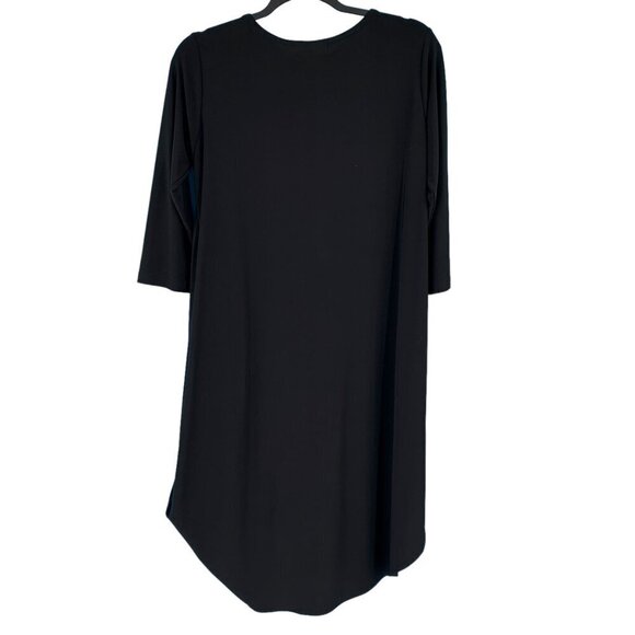 Sympli Dress Womens 6 Black Asymmetrical Flowy Jersey Stretch Tunic Capsule Fall - Picture 2 of 5